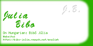 julia bibo business card