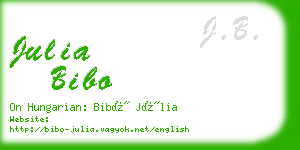 julia bibo business card
